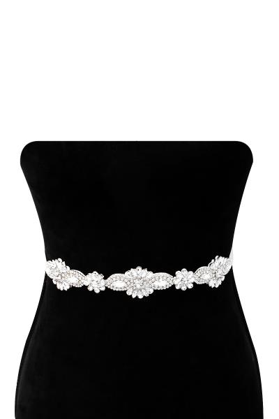 CRYSTAL BRIDAL SASH 2 IN 1 HEADBAND BELT