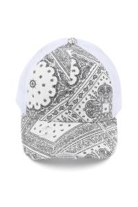 CC PAISLEY HALF MESH ELASTIC BACK BAND FASHION CAPS