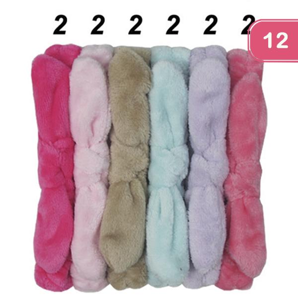 SPA COZY RIBBON HEADBAND (12 UNITS)