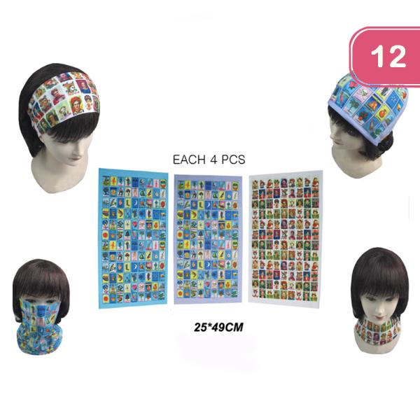 LOTERIA HEADBAND FACECOVERING (12 UNITS)