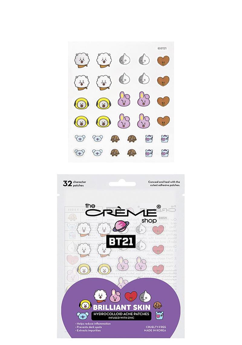 BT21 BRILLIANT SKIN HYDROCOLLOID ACNE 32 CHARACTER PATCHES (6 PC)