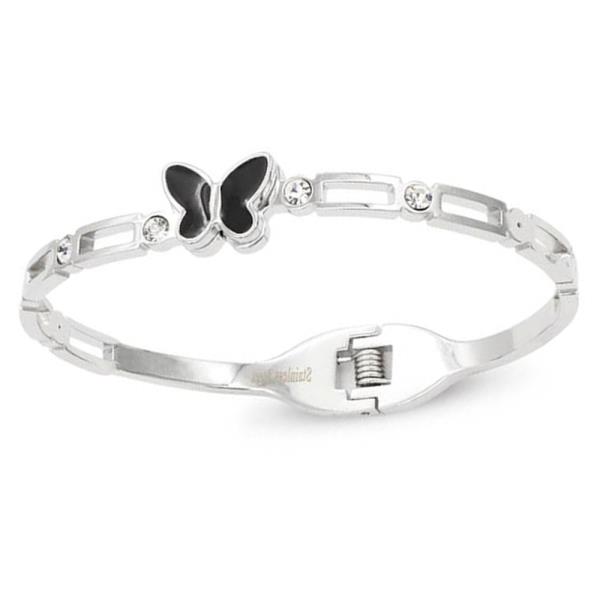 STAINLESS STEEL BUTTERFLY METAL HINGE BRACELET