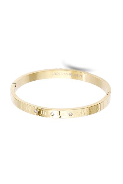STAINLESS STEEL NUMBER HINGE BRACELET