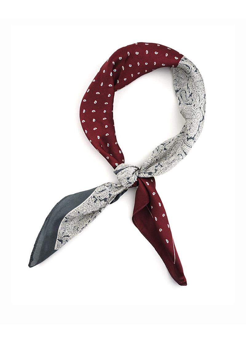 HALF PAISLEY HALF DOTTED BANDANA