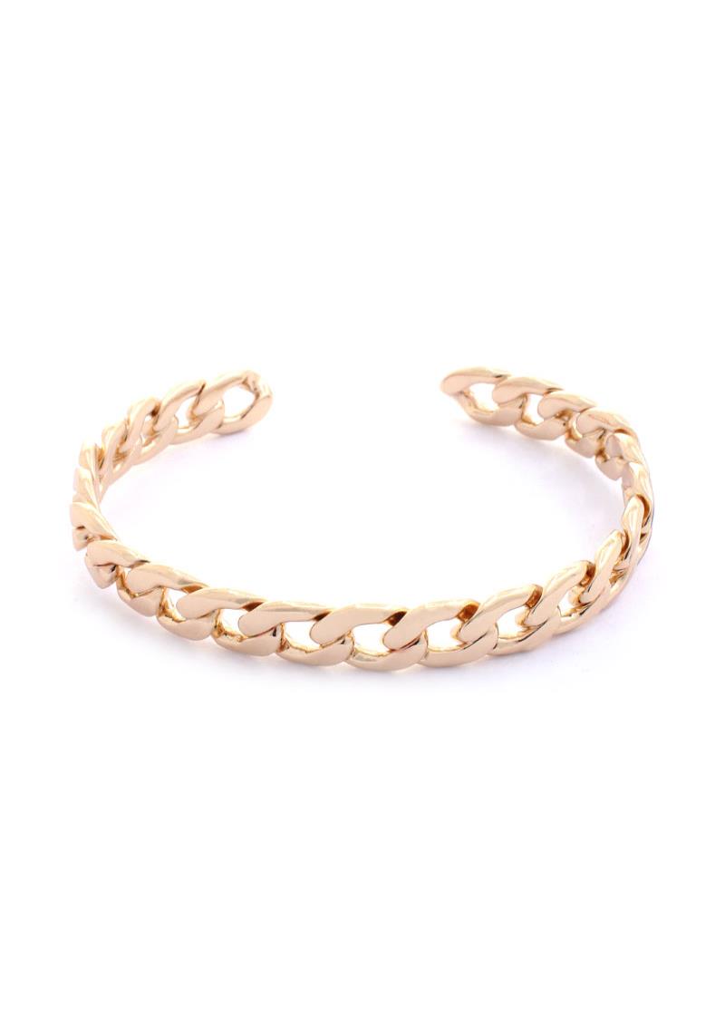 METAL LINK CHAIN OPEN BRACELET