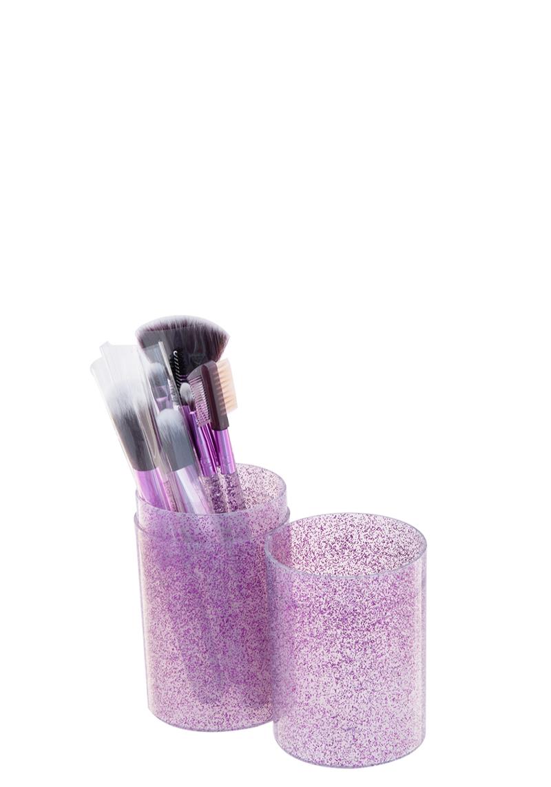 GLITTER CASE 12 PC BRUSH SET