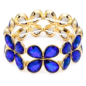 CRYSTAL COLOR STONE STRETCH BRACELET