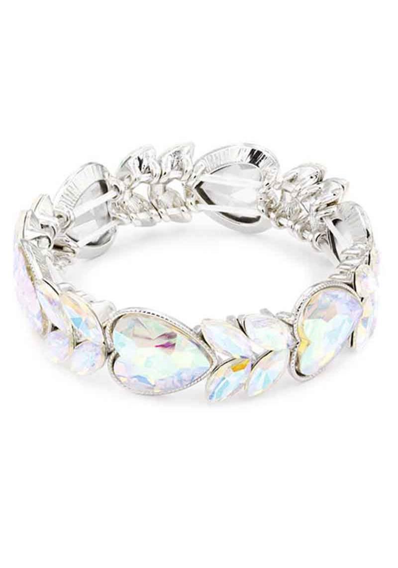 CRYSTAL COLOR STONE STRETCH BRACELET