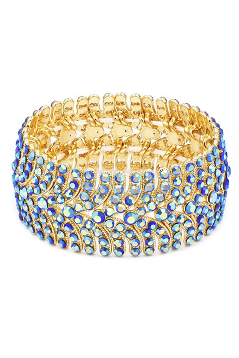 COLOR RHINESTONE STRETCH BRACELET