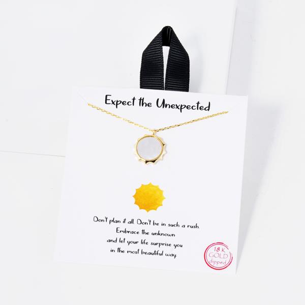 EXPECT THE UNEXPECTED NECKLACE 18K GOLD RHODIUM DIPPED