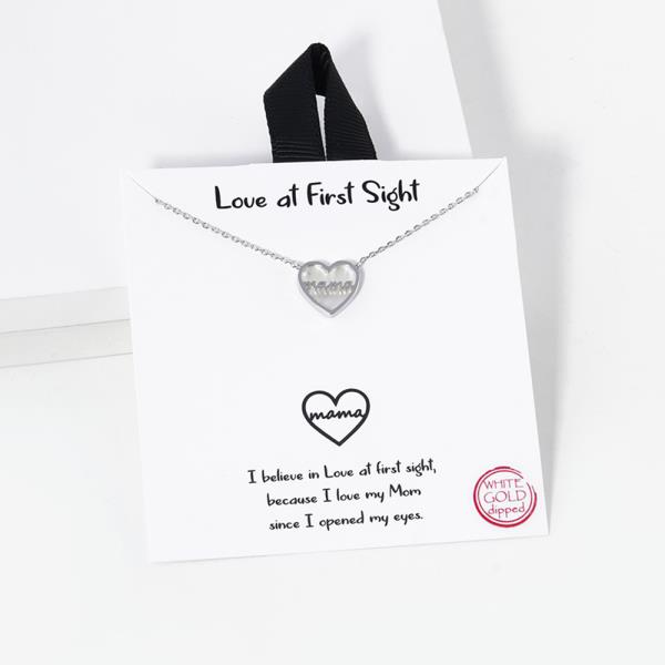 LOVE AT FIRST SIGHT NECKLACE 18K GOLD RHODIUM DIPPED