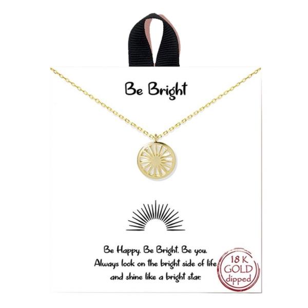 BE BRIGHT NECKLACE 18K GOLD RHODIUM DIPPED