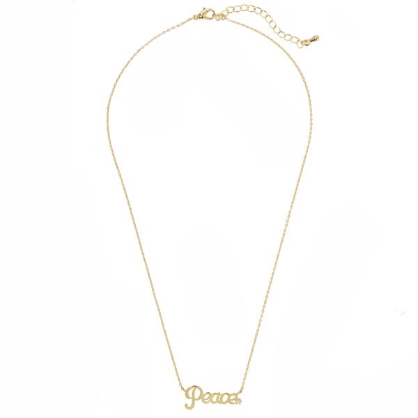 18K GOLD RHODIUM DIPPED PEACH NECKLACE