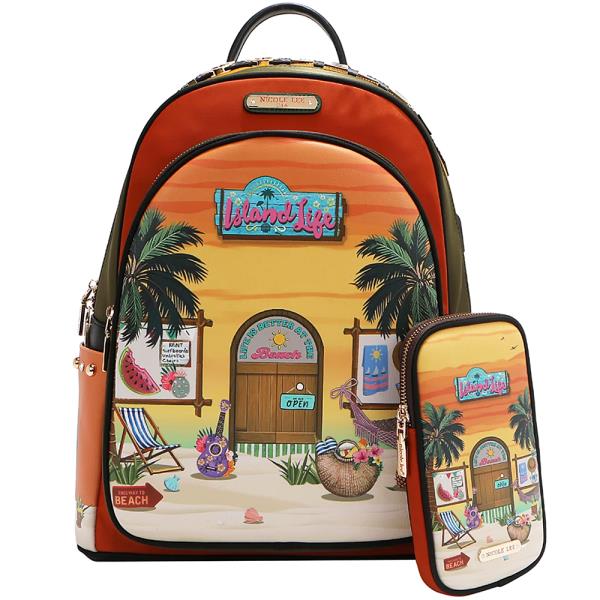 NICOLE LEE LAPTOP BACKPACK WITH USB CHARGING PORT
