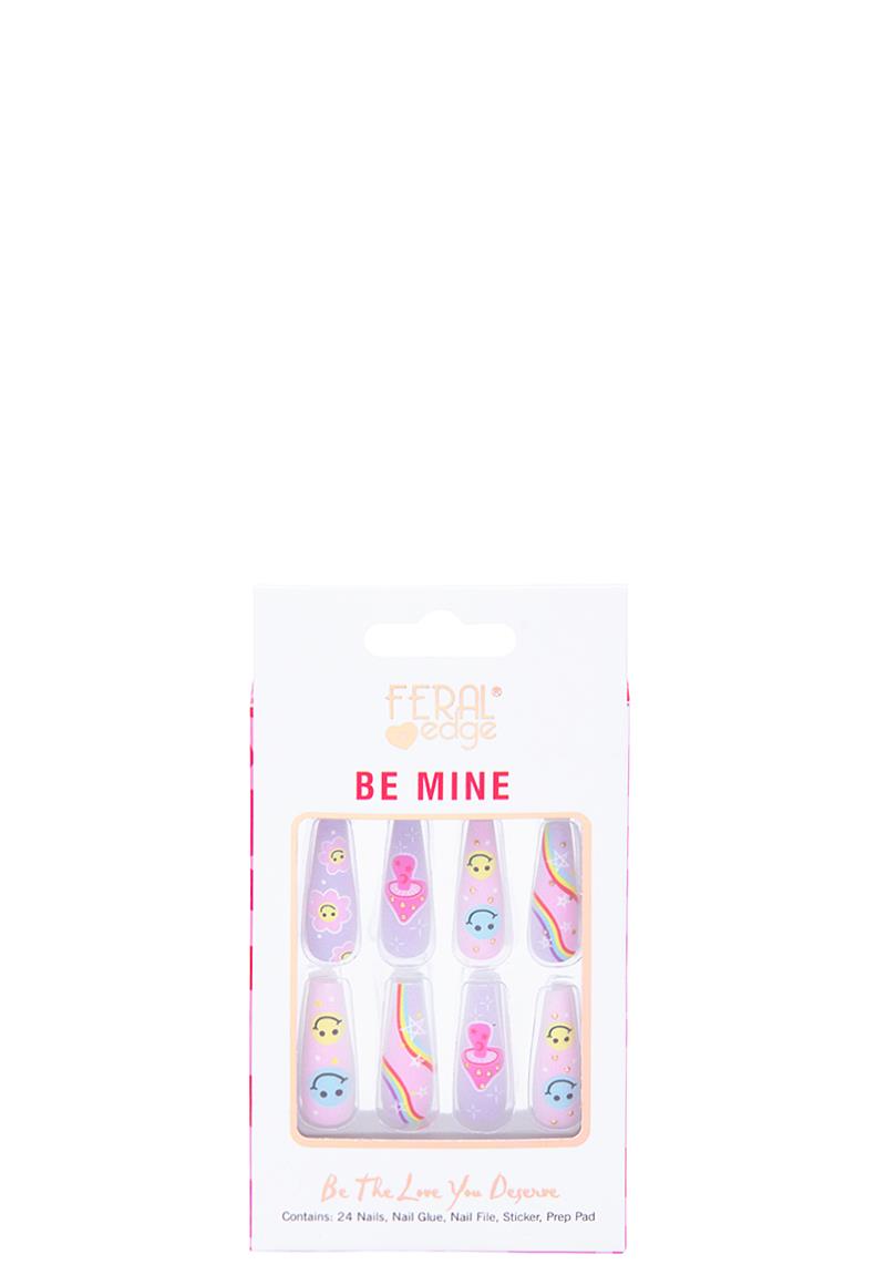 BE THE LOVE YOU DESERVE CUTE SMILEY FLOWER RAINBOW NAIL DECORATION SET