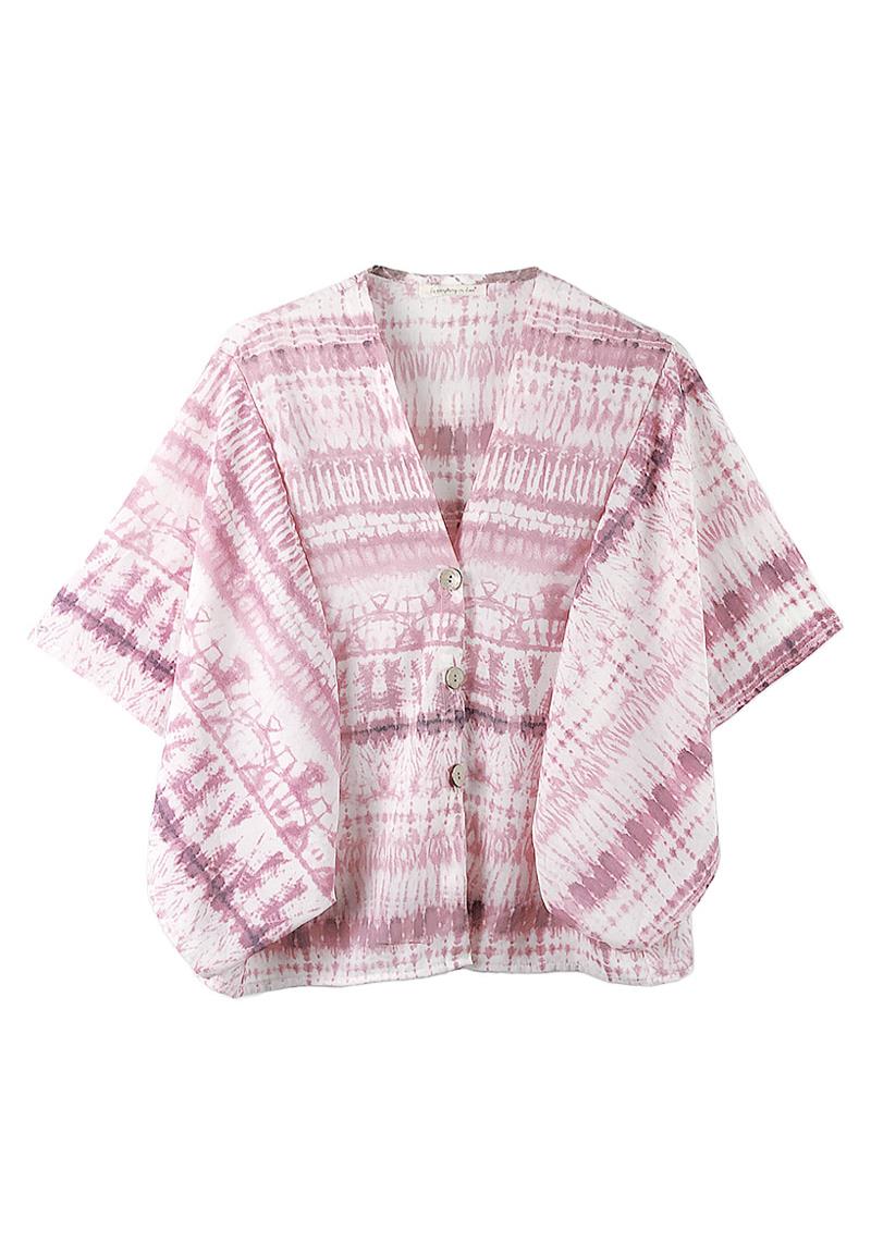 TIE DYE BUTTON DOWN KIMONO