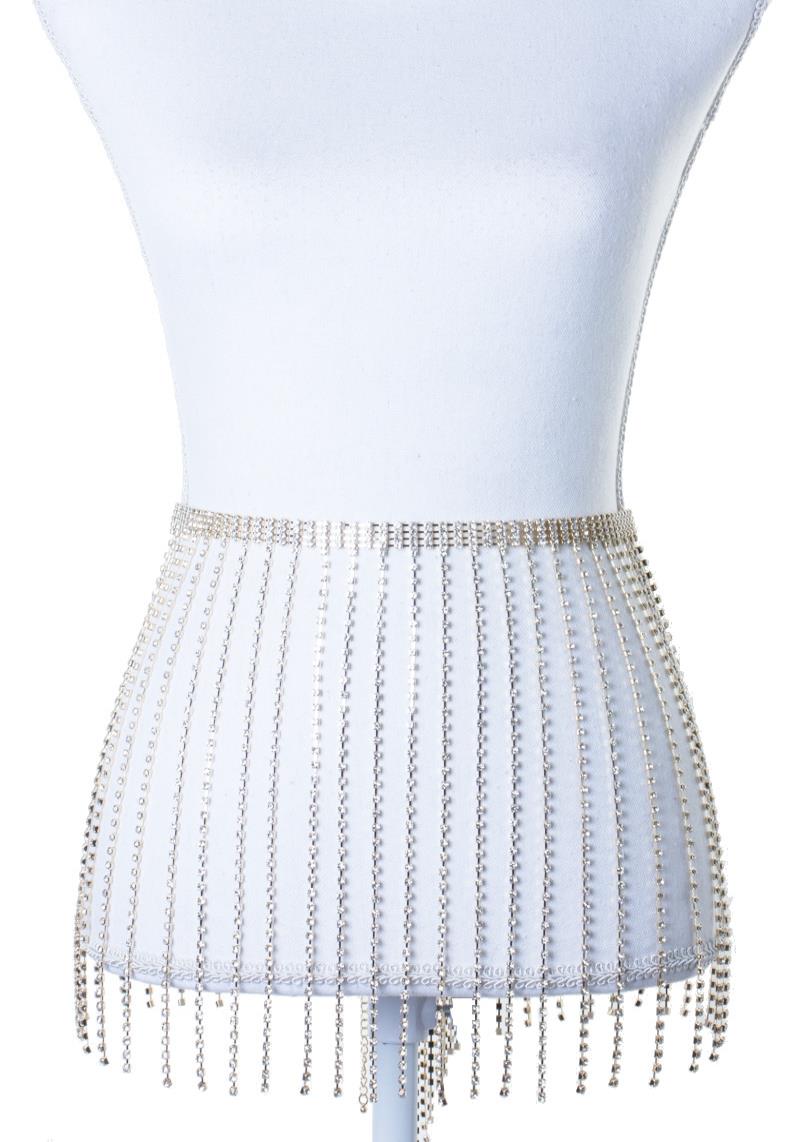 FRINGE RHINESTONE BELT