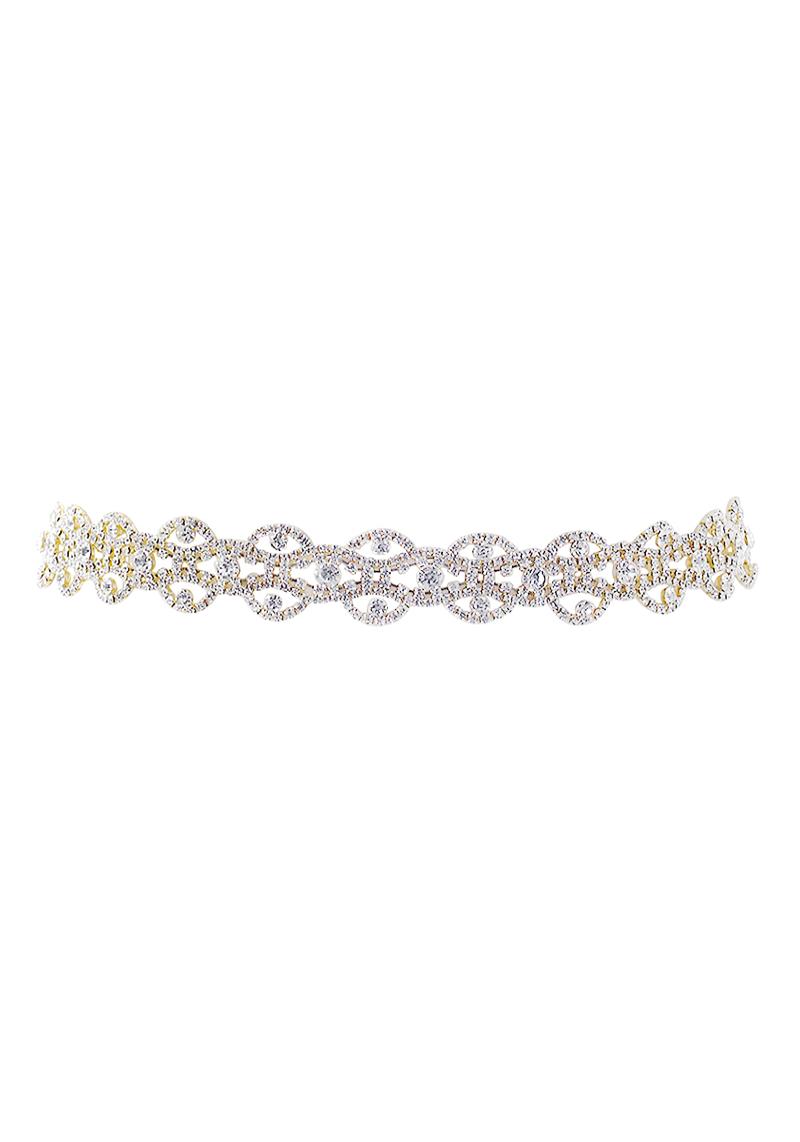 RHINESTONE 41IN INTERTWINED BELT