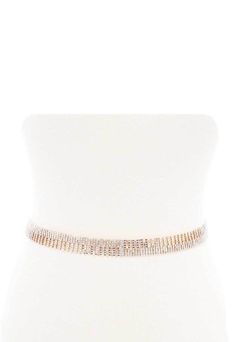 RHINESTONE ASYMMETRY BELT