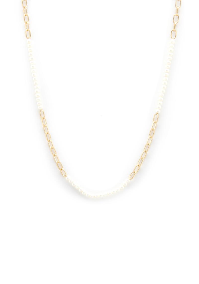PEARL OVAL LINK NECKLACE