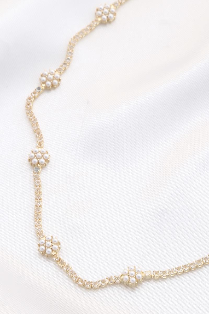METAL CHAIN FLOWER NECKLACE