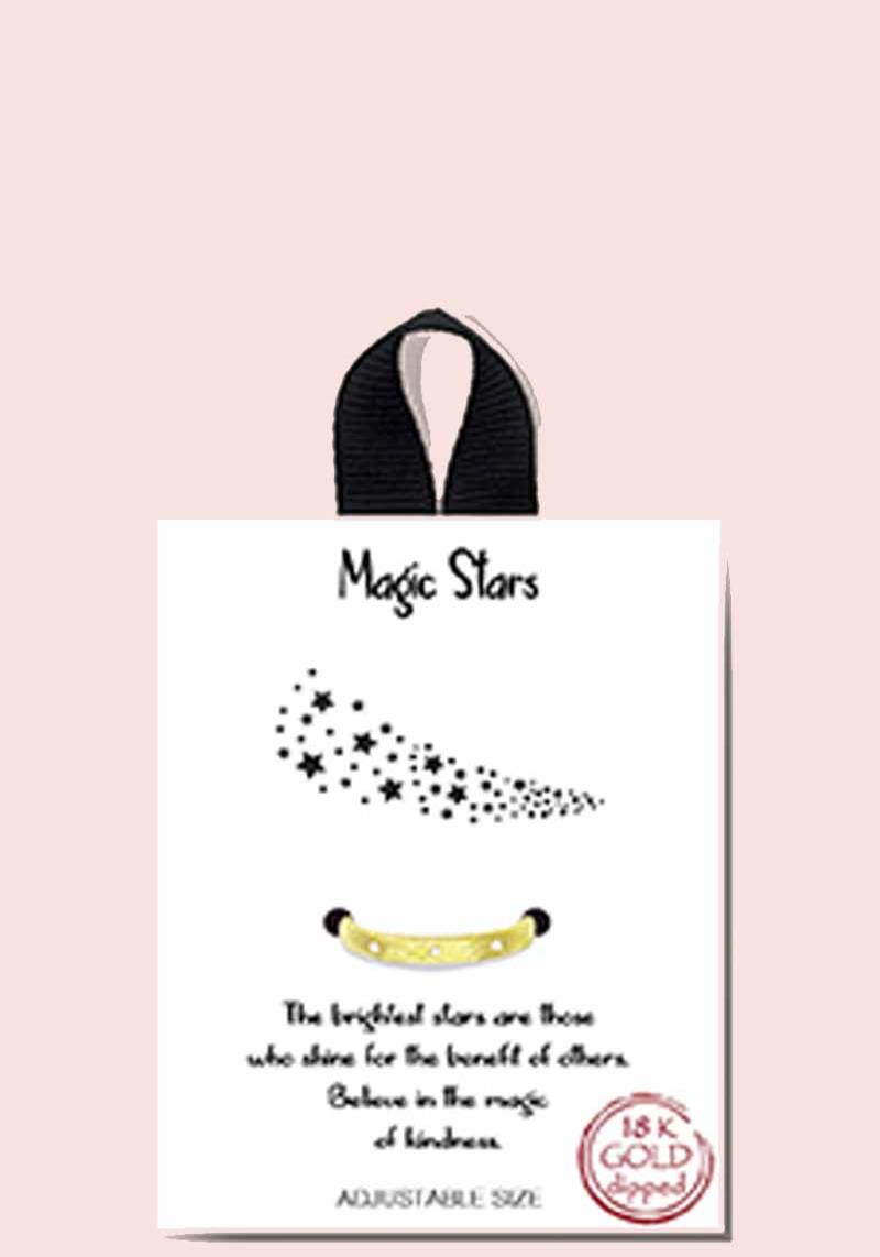 18K GOLD RHODIUM DIPPED MAGIC STAR ADJUSTABLE SIZE RING