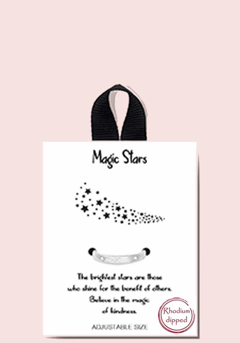 18K GOLD RHODIUM DIPPED MAGIC STAR ADJUSTABLE SIZE RING