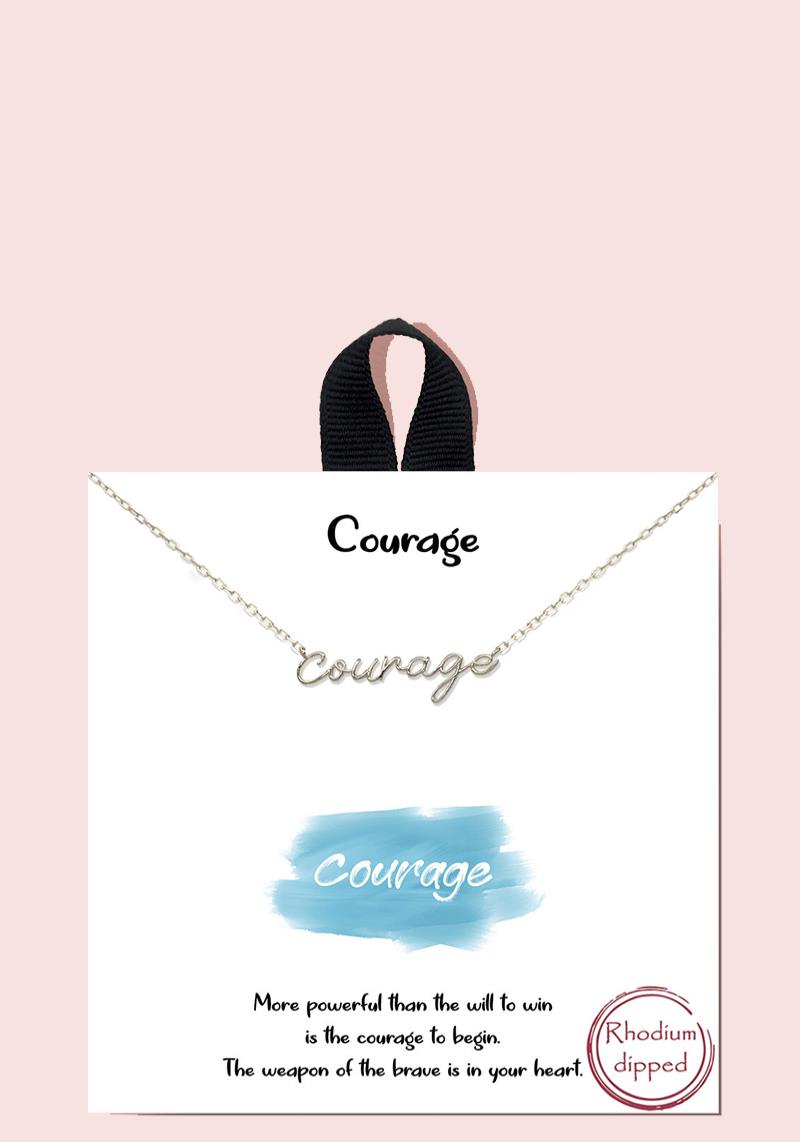 18K GOLD RHODIUM DIPPED COURAGE NECKLACE