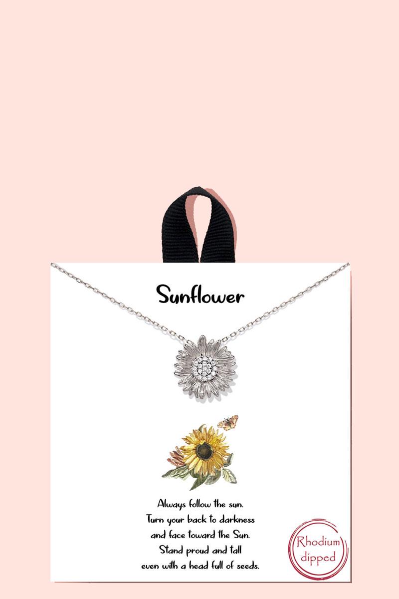 BLB SUNFLOWER MESSAGE NECKLACE