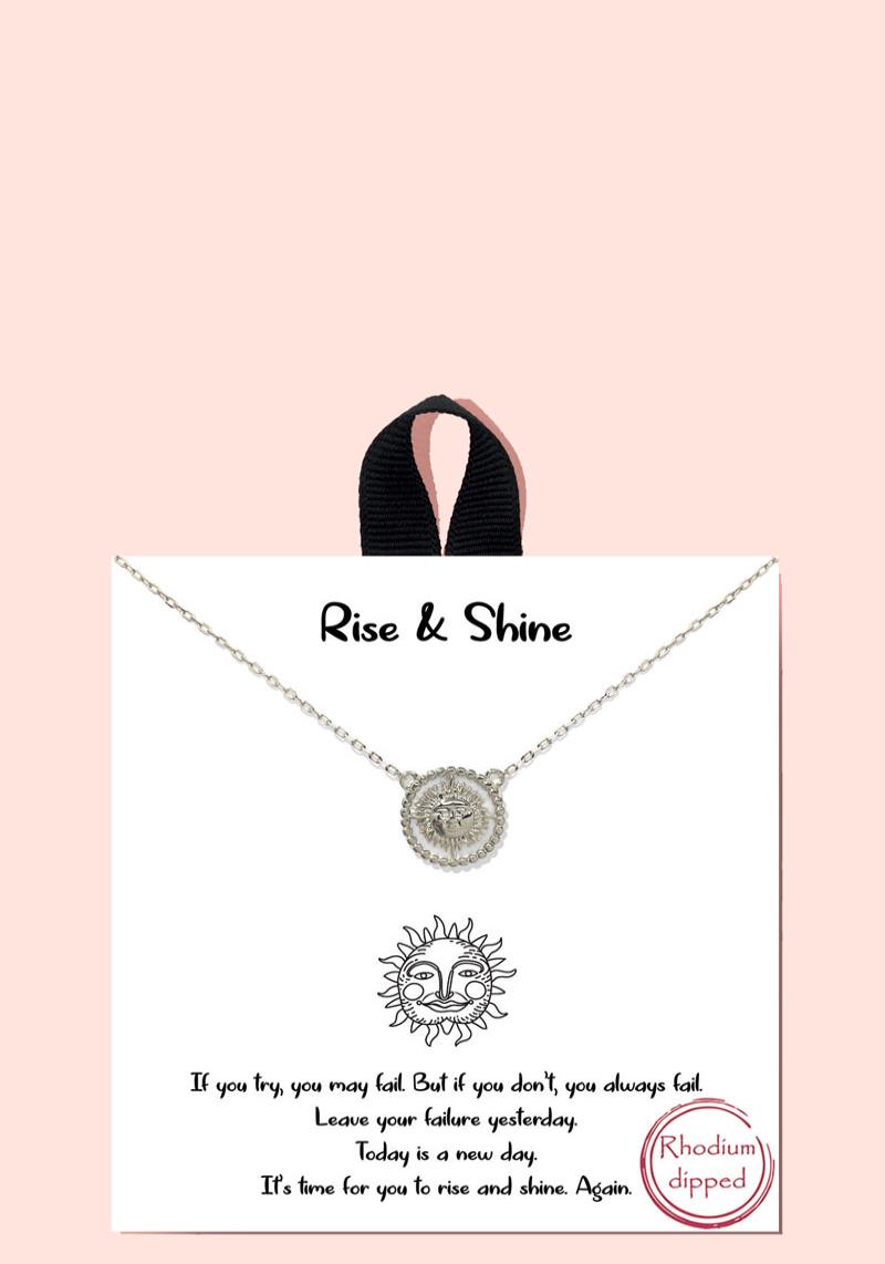 BLB RISE AND SHINE SUN MESSAGE NECKLACE