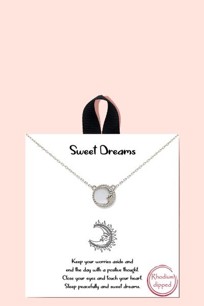 BLB SWEET DREAMS MOON MESSAGE NECKLACE