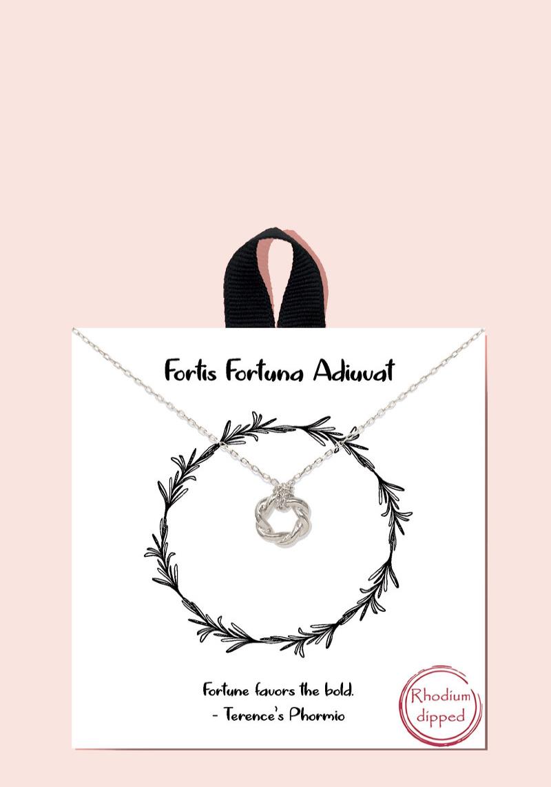 BLB FORTIS FORTUNA ADIUVAT PENDANT NECKLACE