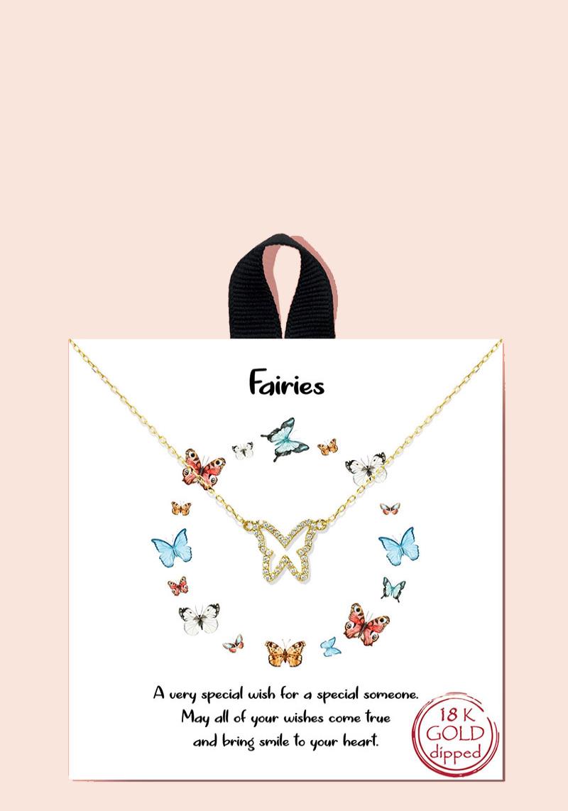BLB FAIRIES BUTTERFLY PENDANT NECKLACE