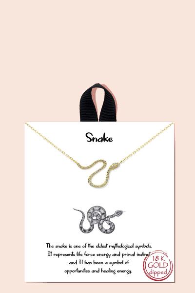 BLB SNAKE PENDANT MESSAGE NECKLACE