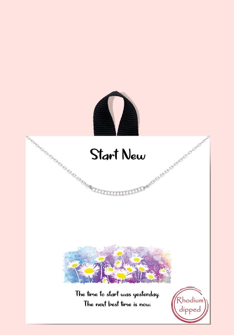 18K GOLD RHODIUM DIPPED START NEW NECKLACE