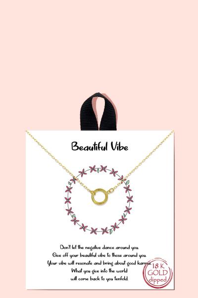 BLB BEAUTIFUL VIBE CIRCLE CHAIN NECKLACE