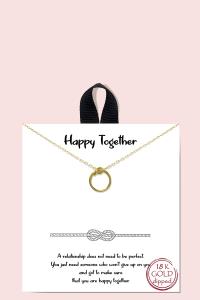 18K GOLD RHODIUM DIPPED HAPPY TOGETHER NECKLACE