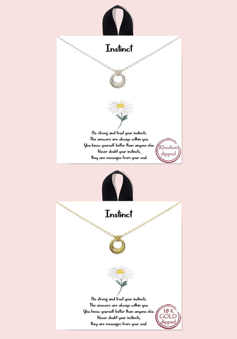18K GOLD RHODIUM DIPPED INSTINCT NECKLACE