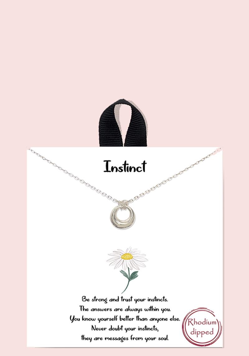 18K GOLD RHODIUM DIPPED INSTINCT NECKLACE