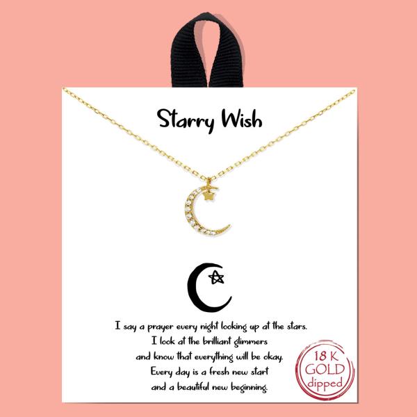 18K GOLD RHODIUM DIPPED STARRY WISH NECKLACE
