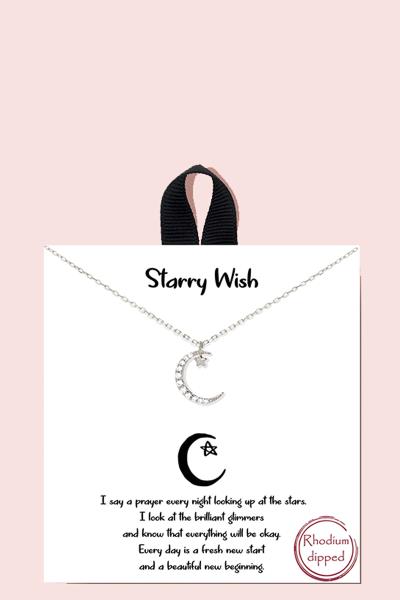 18K GOLD RHODIUM DIPPED STARRY WISH NECKLACE