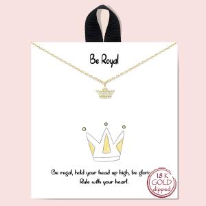 18K GOLD RHODIUM DIPPED BE ROYAL NECKLACE