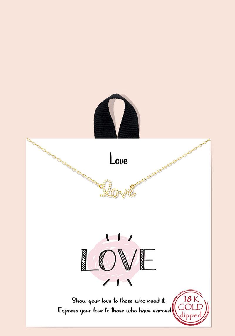 BLB METAL LOVE LETTER DAINTY NECKLACK