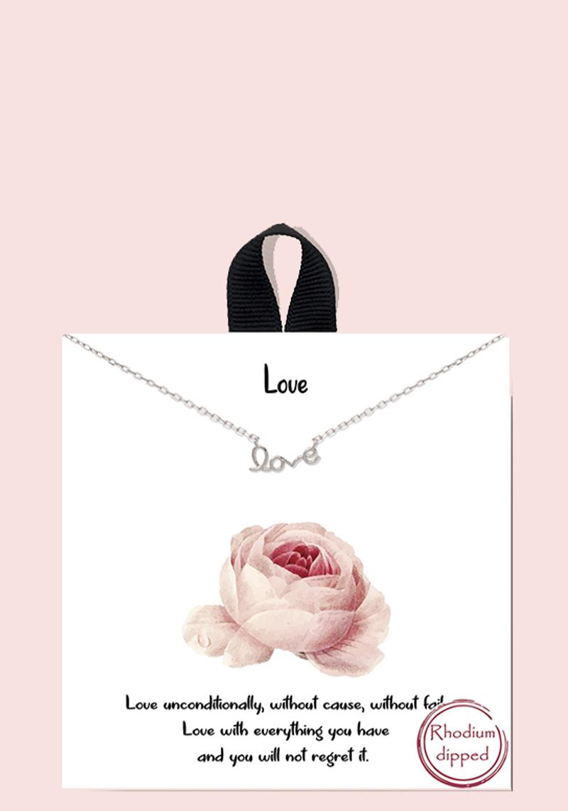 BLB LOVE DAINTY MESSAGE NECKLACE