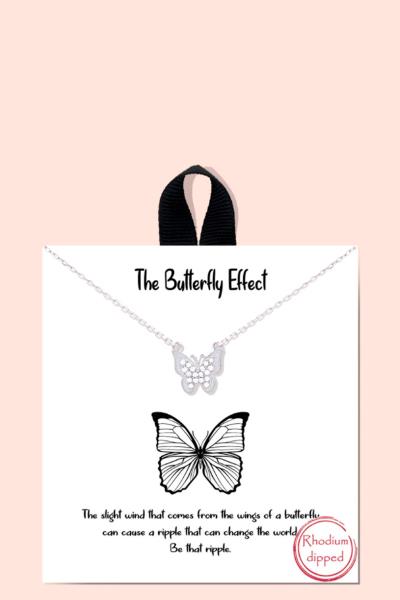 BLB THE BUTTERFLY EFFECT PENDANT MESSAGE NECKLACE