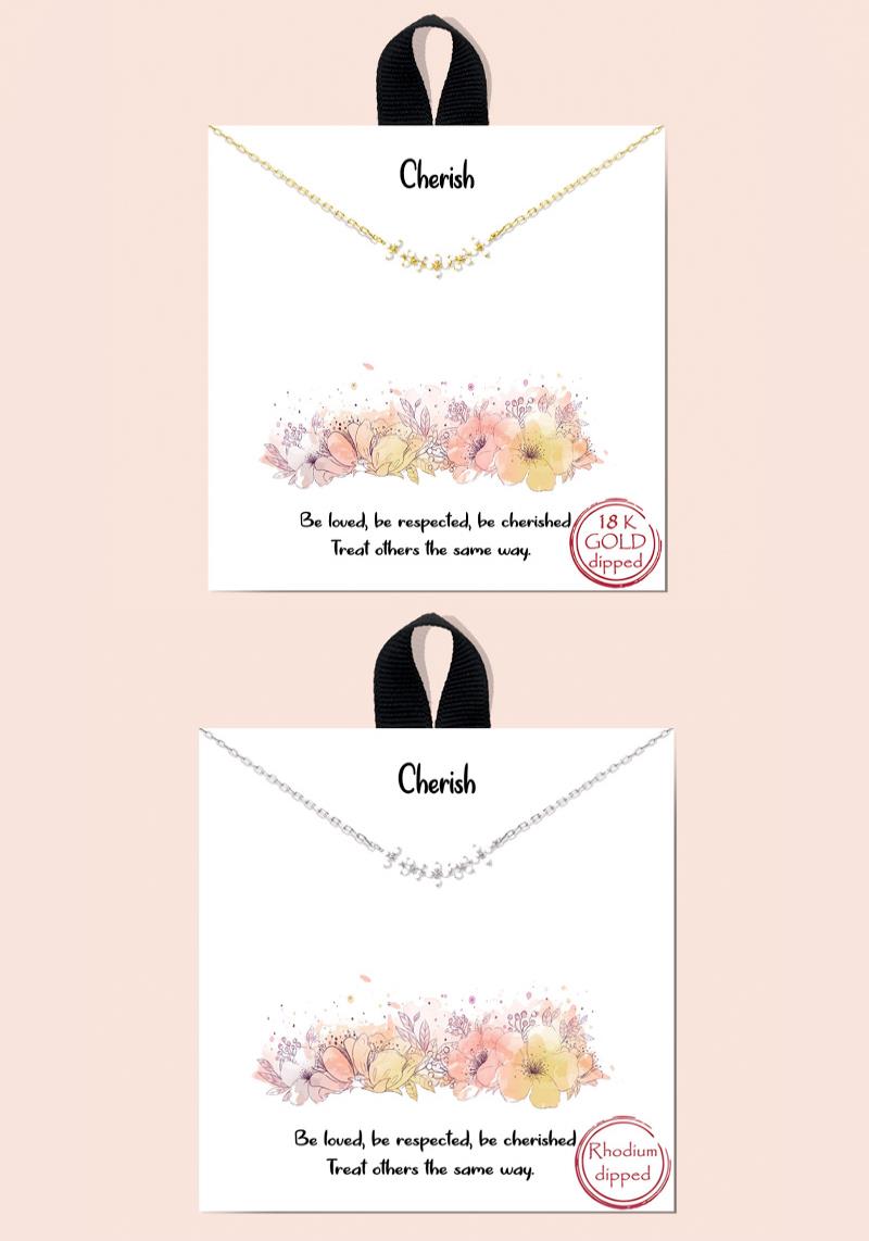 BLB CHERISH DAINTY MESSAGE NECKLACE