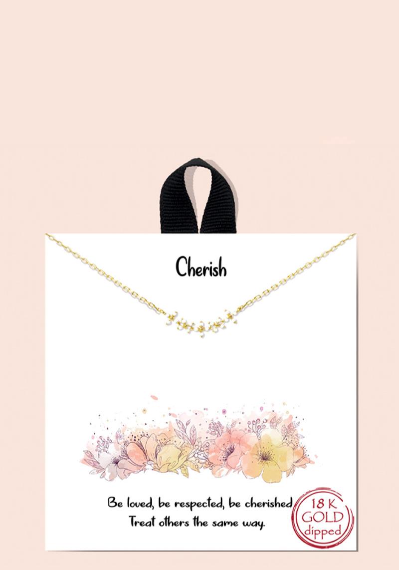 BLB CHERISH DAINTY MESSAGE NECKLACE