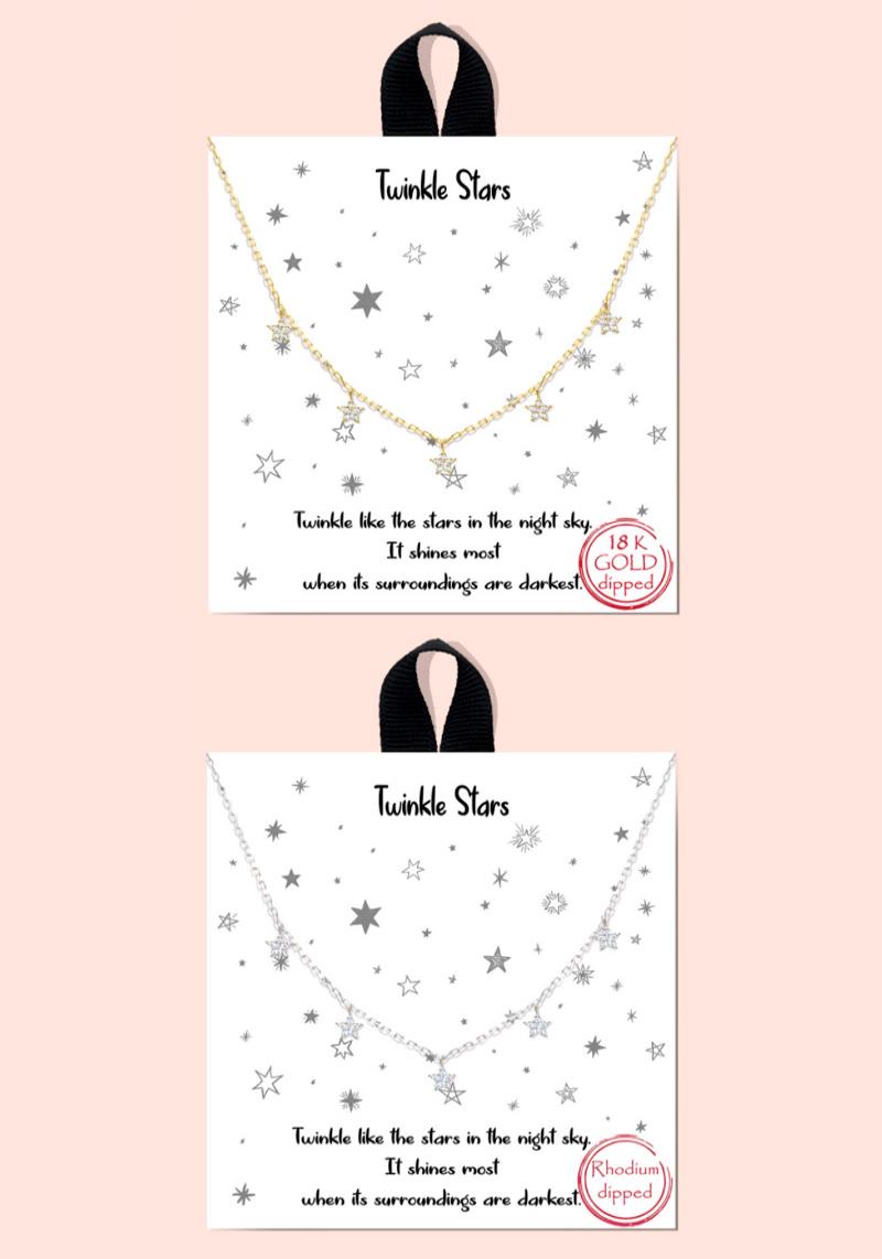 BLB TWINKLE STAR CHARM METAL MESSAGE NECKLACE