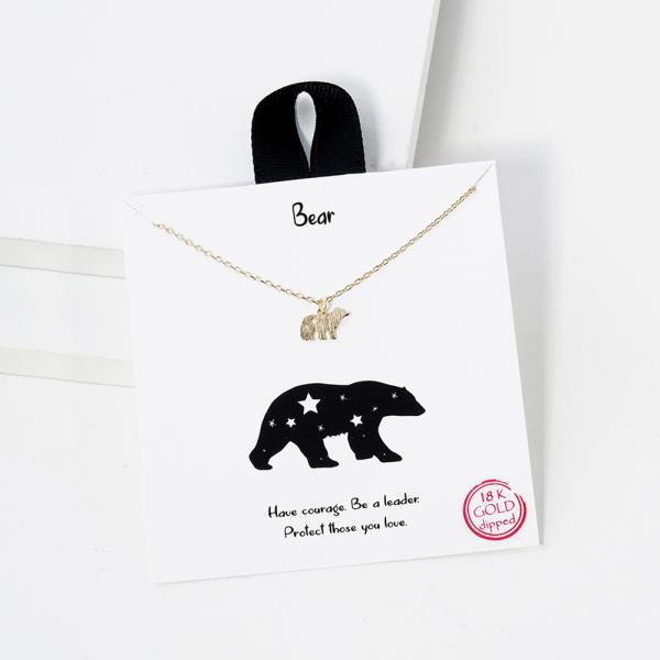 BLB BEAR METAL DAINTY NECKLACE