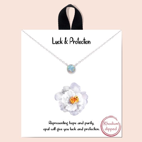 18K GOLD RHODIUM DIPPED LUCK & PROTECTION NECKLACE